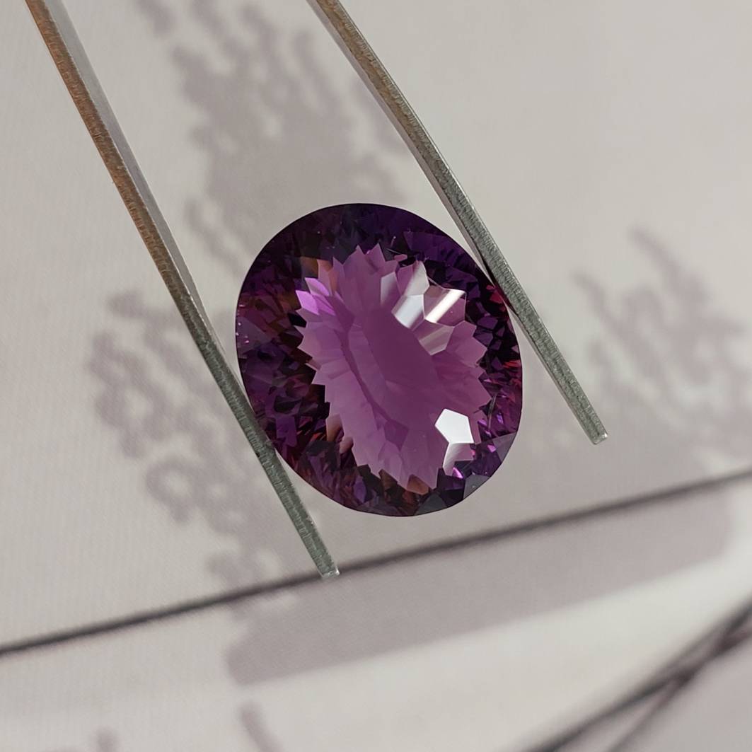 نگین آمیتیست با تراش کانکیو کد 107