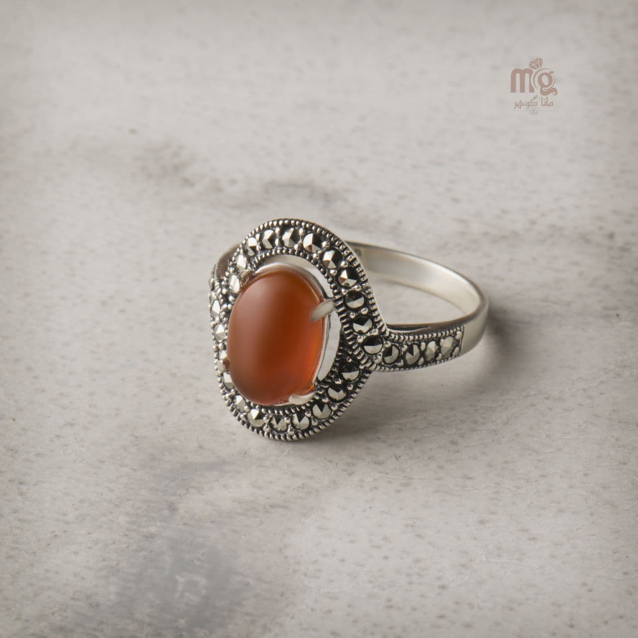 انگشتر نقره مارگازیت خارجی زنانه