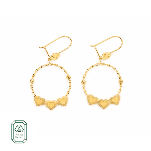 گوشواره حلقه ای تراش کد 1725